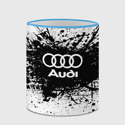 Кружка 3D Audi: Black Spray, цвет: 3D-небесно-голубой кант — фото 2