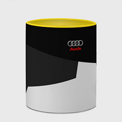 Кружка 3D Audi Sport, цвет: 3D-белый + желтый — фото 2