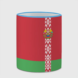 Кружка 3D Беларусь, цвет: 3D-небесно-голубой кант — фото 2