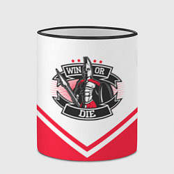 Кружка 3D Победи или умри, цвет: 3D-черный кант — фото 2