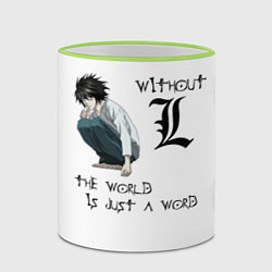 Кружка 3D Without L pose, цвет: 3D-светло-зеленый кант — фото 2