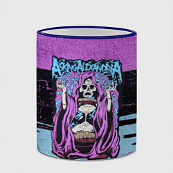 Кружка 3D Asking Alexandria: Purple Death, цвет: 3D-синий кант — фото 2