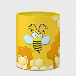 Кружка 3D Веселая пчелка, цвет: 3D-белый + желтый — фото 2