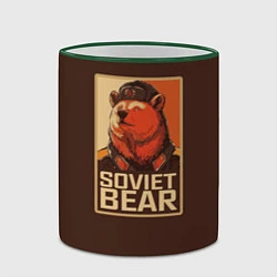 Кружка 3D Soviet Bear, цвет: 3D-зеленый кант — фото 2