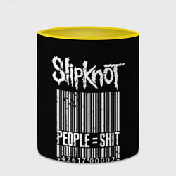 Кружка 3D Slipknot: People Shit, цвет: 3D-белый + желтый — фото 2