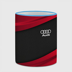 Кружка 3D Audi: Red Sport, цвет: 3D-небесно-голубой кант — фото 2