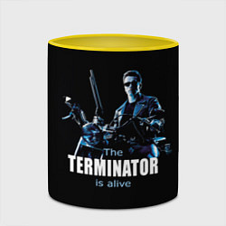 Кружка 3D Terminator: Is alive, цвет: 3D-белый + желтый — фото 2