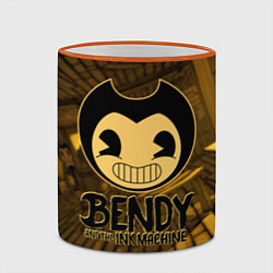 Кружка 3D Black Bendy, цвет: 3D-оранжевый кант — фото 2