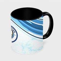 Кружка 3D Manchester city, цвет: 3D-белый + черный