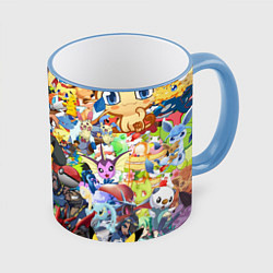 Кружка 3D Pokemon Bombing, цвет: 3D-небесно-голубой кант