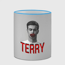 Кружка 3D Terry Face, цвет: 3D-небесно-голубой кант — фото 2