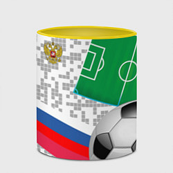 Кружка 3D Русский футбол, цвет: 3D-белый + желтый — фото 2
