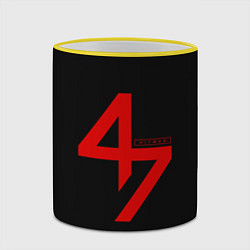 Кружка 3D Hitman: Agent 47, цвет: 3D-желтый кант — фото 2