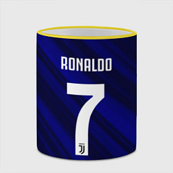 Кружка 3D Ronaldo 7: Blue Sport, цвет: 3D-желтый кант — фото 2