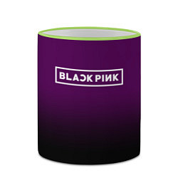 Кружка 3D Black Pink: Violet Gradient, цвет: 3D-светло-зеленый кант — фото 2