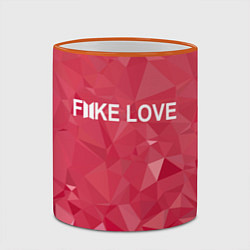 Кружка 3D BTS: Fake Love, цвет: 3D-оранжевый кант — фото 2