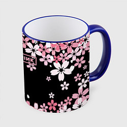 Кружка 3D Black Pink: Pink Sakura, цвет: 3D-синий кант