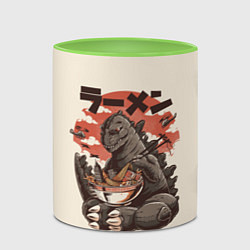 Кружка 3D Godzilla Eat, цвет: 3D-белый + светло-зеленый — фото 2