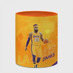 Кружка 3D LeBron James: NBA Star, цвет: 3D-белый + оранжевый — фото 2
