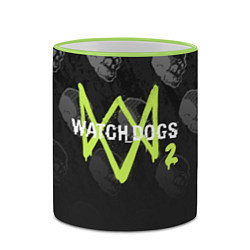 Кружка 3D Watch Dogs 2: Skulls Pattern, цвет: 3D-светло-зеленый кант — фото 2