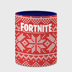 Кружка 3D Fortnite New Year, цвет: 3D-белый + синий — фото 2