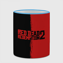 Кружка 3D RDD 2: Black & Red, цвет: 3D-небесно-голубой кант — фото 2