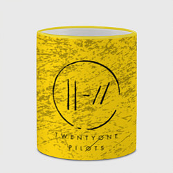 Кружка 3D 21 Pilots: Yellow Grunge, цвет: 3D-желтый кант — фото 2