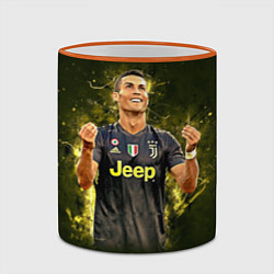 Кружка 3D Ronaldo: Juve Sport, цвет: 3D-оранжевый кант — фото 2