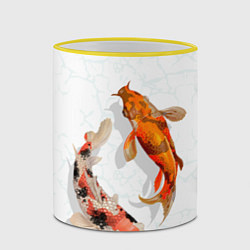Кружка 3D Рыбы удачи, цвет: 3D-желтый кант — фото 2