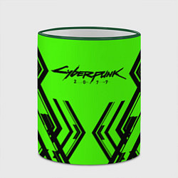 Кружка 3D Cyberpunk 2077: Acid Green, цвет: 3D-зеленый кант — фото 2