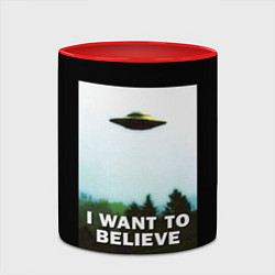 Кружка 3D I Want To Believe, цвет: 3D-белый + красный — фото 2