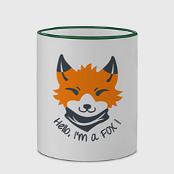 Кружка 3D Hello Fox, цвет: 3D-зеленый кант — фото 2