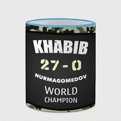 Кружка 3D Khabib: 27 - 0, цвет: 3D-небесно-голубой кант — фото 2