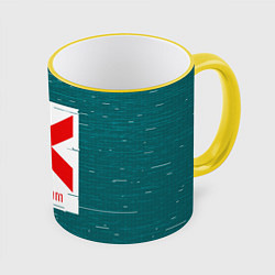 Кружка 3D Cyberpunk: Trauma Team, цвет: 3D-желтый кант