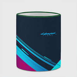 Кружка 3D Cyberpunk 2077, цвет: 3D-зеленый кант — фото 2