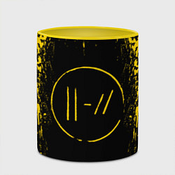 Кружка 3D 21 Pilots: Yellow & Black, цвет: 3D-белый + желтый — фото 2