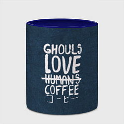 Кружка 3D Ghouls Love Coffee, цвет: 3D-белый + синий — фото 2