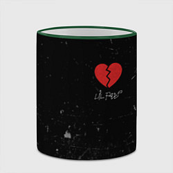 Кружка 3D Lil Peep: Broken Heart, цвет: 3D-зеленый кант — фото 2