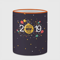Кружка 3D 2019 New Year, цвет: 3D-оранжевый кант — фото 2