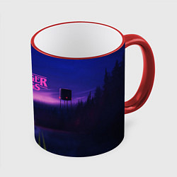 Кружка 3D Stranger Things: Neon Road, цвет: 3D-красный кант