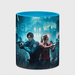 Кружка 3D Resident Evil 2, цвет: 3D-белый + небесно-голубой — фото 2