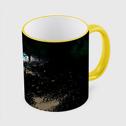 Кружка 3D Бездомный Бог, цвет: 3D-желтый кант
