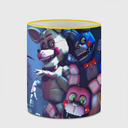 Кружка 3D Five Nights at Freddys, цвет: 3D-желтый кант — фото 2