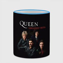 Кружка 3D Queen: Greatests Hits, цвет: 3D-небесно-голубой кант — фото 2