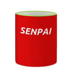 Кружка 3D SENPAI, цвет: 3D-светло-зеленый кант — фото 2