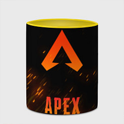 Кружка 3D Apex Legends: Orange Flame, цвет: 3D-белый + желтый — фото 2