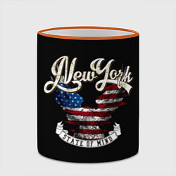 Кружка 3D New York, state of mind, цвет: 3D-оранжевый кант — фото 2