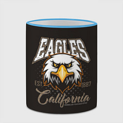 Кружка 3D Eagles California, цвет: 3D-небесно-голубой кант — фото 2