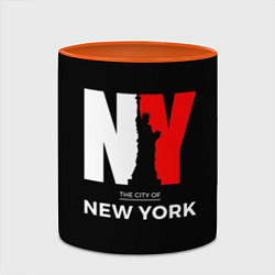 Кружка 3D New York City, цвет: 3D-белый + оранжевый — фото 2