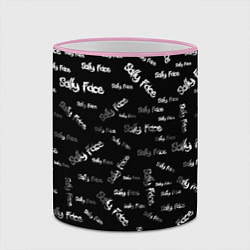Кружка 3D Sally Face: Black Pattern, цвет: 3D-розовый кант — фото 2